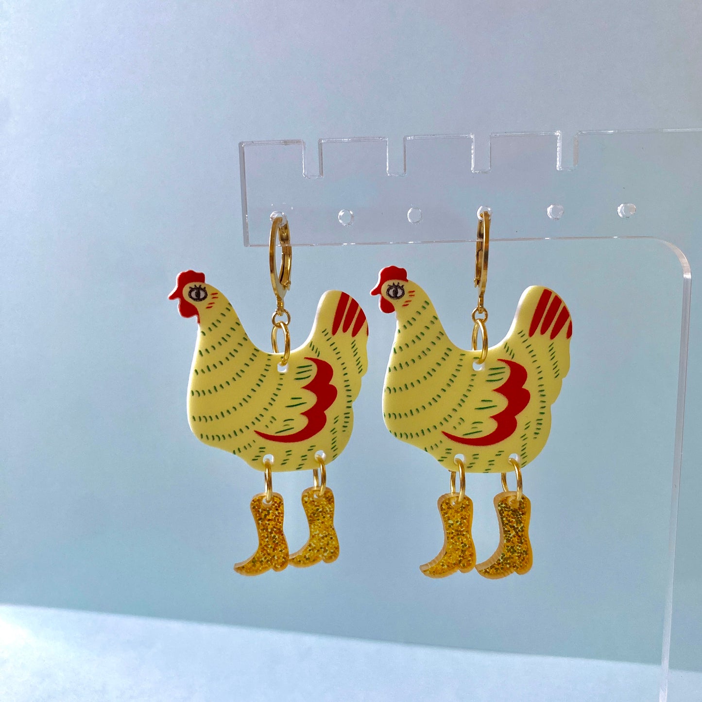 Chicken Earrings