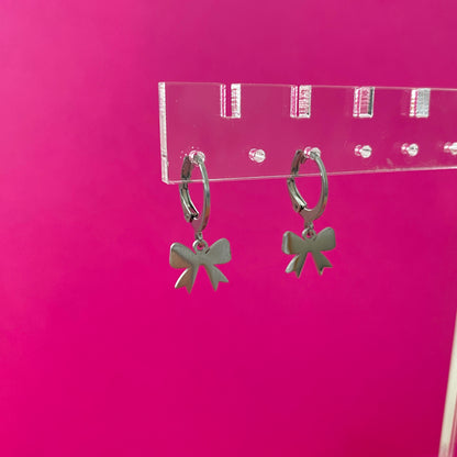 Bow Charm Huggies
