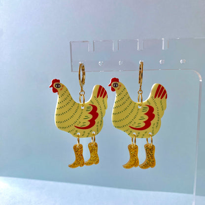 Chicken Earrings