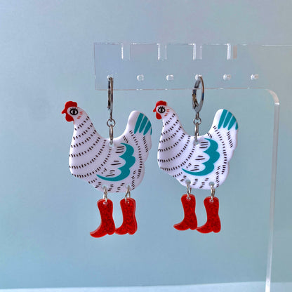 Chicken Earrings