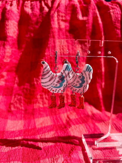 Chicken Earrings